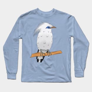 Bali Myna tropical exotic bird Long Sleeve T-Shirt